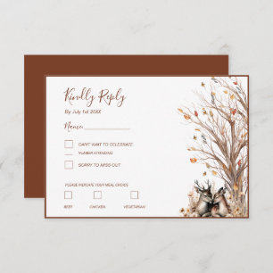 Autumn Rustic Deer Wedding Collection RSVP Card