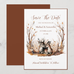 Autumn Rustic Deer Wedding Collection Save The Date