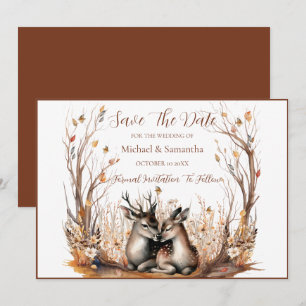 Autumn Rustic Deer Wedding Collection Save The Date