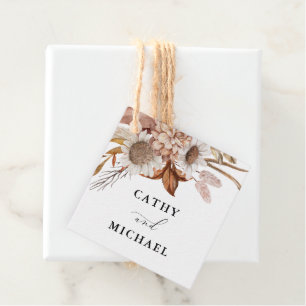 Autumn Rustic Floral, Wedding Hanging Favour Tags
