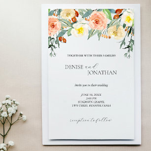 Autumn Rustic Floral Wedding Invitation