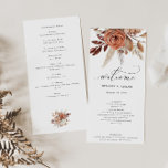 Autumn Rustic Floral Wedding Tall Programme<br><div class="desc">This beautiful floral design features fall watercolor flowers. Add your information using the template form. The Customise Further feature can be used to access the advanced editing menu where you can change the font,  colours and layout of the text.</div>