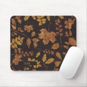 Autumn Rustic Golden Leaves Elegant Fall Mouse Mat (With Mouse)