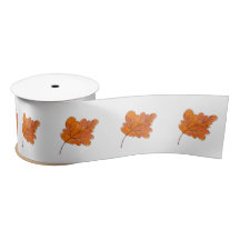 Autumn Rustin Maple Leaf Satin Ribbon