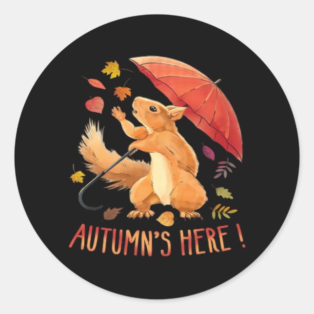 Autumn’s It’s Fall Y’all Classic Round Sticker (Front)