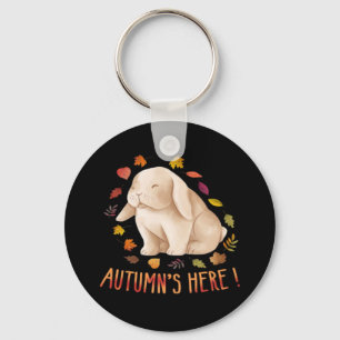 Autumn’s Says Cute Bunny Autumn It’s Fall Y’all Key Ring
