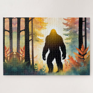 Autumn Sasquatch Colourful Landscape Jigsaw Puzzle