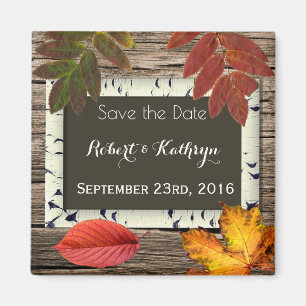 Autumn "Save the Date" Wedding Magnet