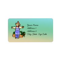 Autumn Scarecrow Address Label