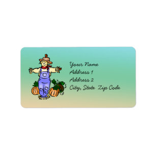 Autumn Scarecrow Address Label