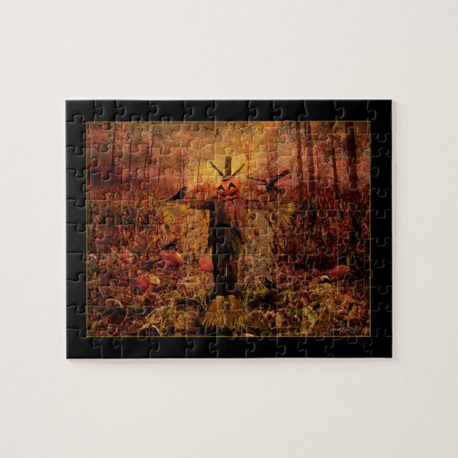 Autumn Scarecrow Pumpkin Patch Puzzle (Horizontal)