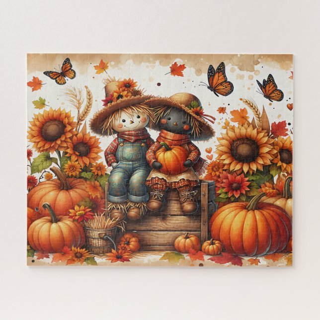Autumn Scarecrows Puzzle (Horizontal)