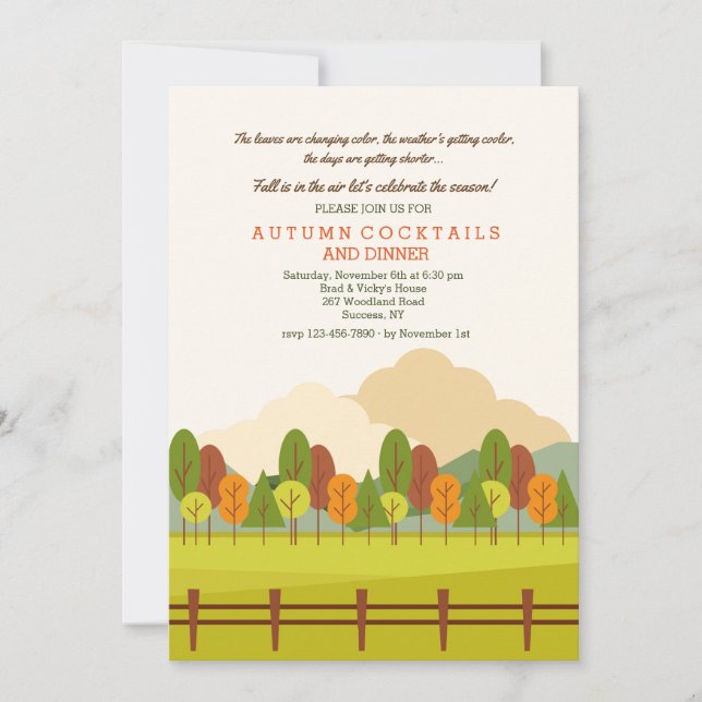 Autumn Scene Invitation (Front)