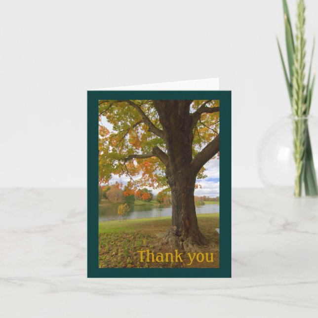 Autumn Scene Thank You Card (Front)
