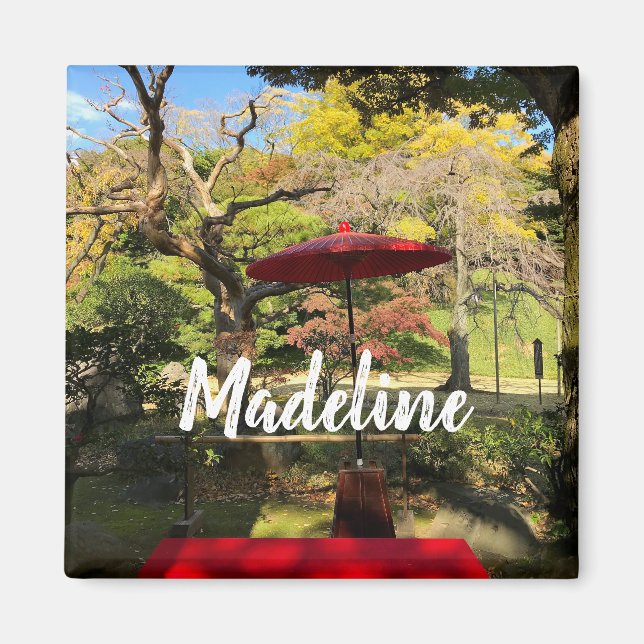 Autumn Scenery at Japanese Garden Magnet (Front)