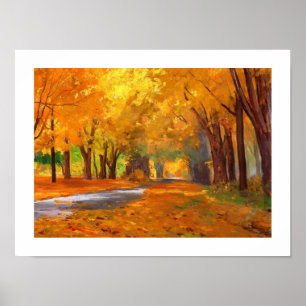 Autumn Scenery Painting Poster