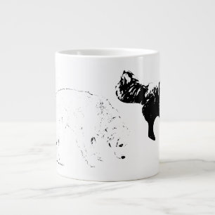 Autumn Scent Patrol, Two Dogs Large Coffee Mug