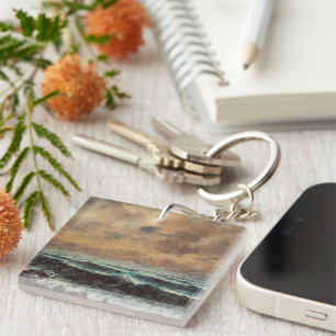 Autumn Sea – Gustave Courbet Key Ring