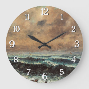 Autumn Sea – Gustave Courbet Large Clock