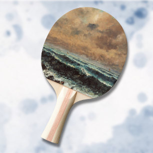 Autumn Sea – Gustave Courbet Ping Pong Paddle