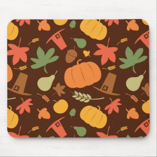 Autumn seamless background, Thanksgiving day. Mouse Mat