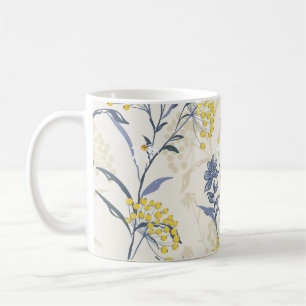 Autumn seamless pattern vintage with yellow berrie coffee mug
