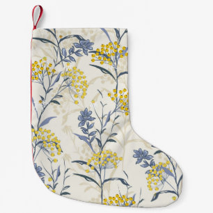 Autumn seamless pattern vintage with yellow berrie small christmas stocking
