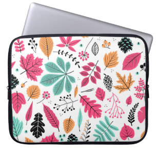 Autumn seamless pattern with leaf, autumn leaf bac laptop sleeve
