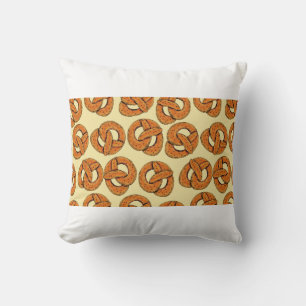 Autumn seamless pattern with pretzels,octoberfest cushion