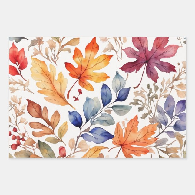 Autumn seamless pattern  wrapping paper sheet (Front 3)