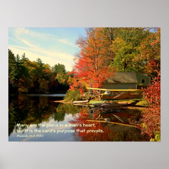 Autumn Seaplane Christian Photography Poster (Front)