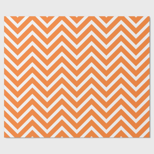 Autumn Season Chevron Pattern Wrapping Paper (Flat)