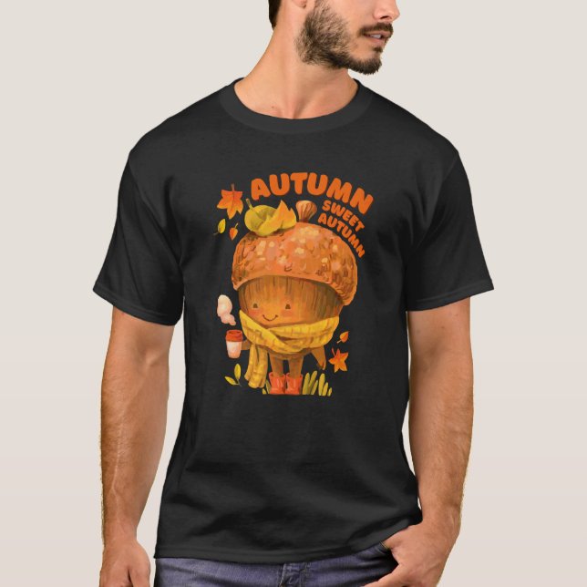 Autumn Season Cosy Acorn Figurine Autumn   T-Shirt (Front)