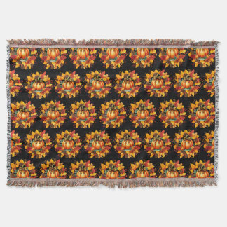 autumn season fall seasons pumpkin day holiday throw blanket