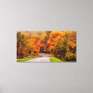 autumn season in the mountains canvas print