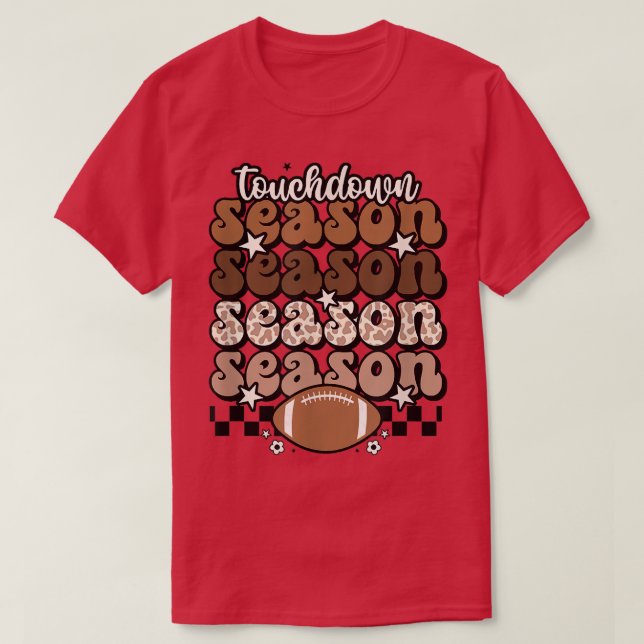 Autumn Season Leopard pattern Touchdown Season Rug T-Shirt (Design Front)