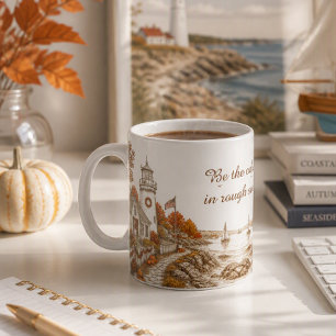 Autumn Season Lighthouse Nautical Coastal Coffee Mug