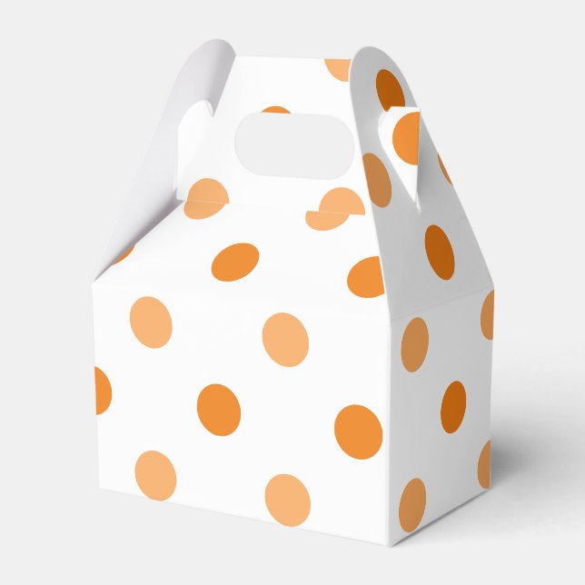 Autumn Season Polka Dot Pattern Favour Box (Front Side)