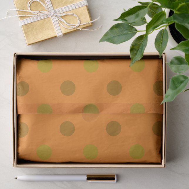 Autumn Season Polka Dot Pattern Tissue Paper (Gift)