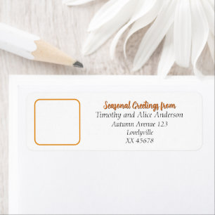 Autumn Season Pumpkin Theme Return Address Labels