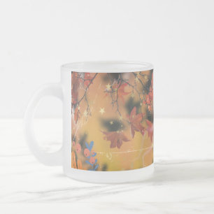 Autumn season time for Thanksgiving Frosted Glass Coffee Mug