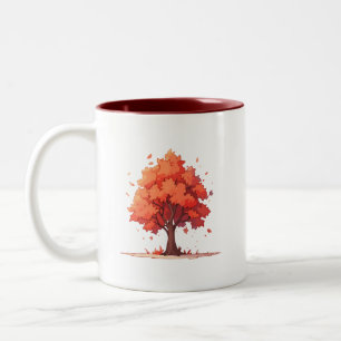 Autumn Serenity Tree Two-Tone Coffee Mug