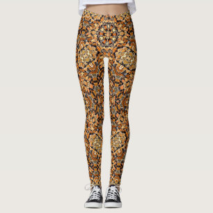 Autumn Shades Fractal Leggings