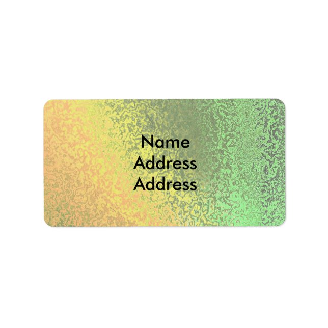Autumn Shades of Green and Yellow Address Labels (Front)