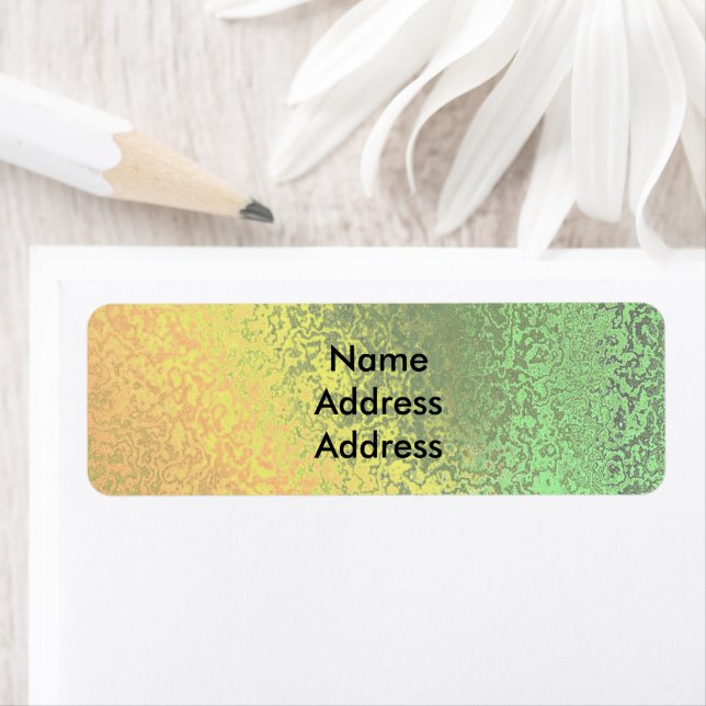 Autumn Shades of Green Yellow Return Address (Insitu)