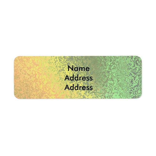 Autumn Shades of Green Yellow Return Address (Front)