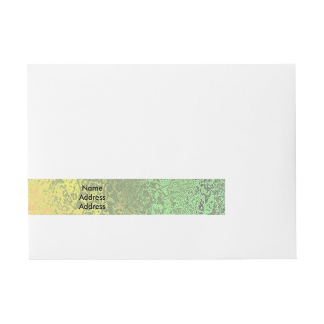 Autumn Shades of Green Yellow Wrap Address Labels (Front)