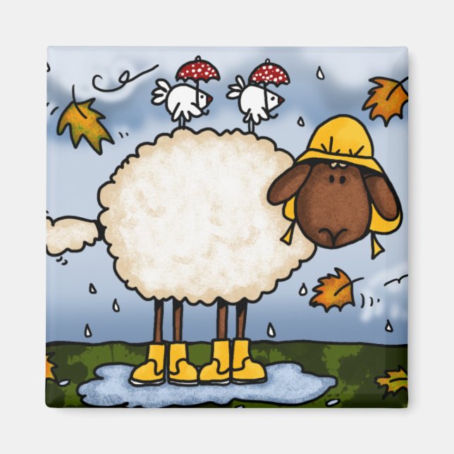 autumn sheep magnet (Front)