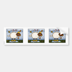 autumn sheep scrapbook sticker
