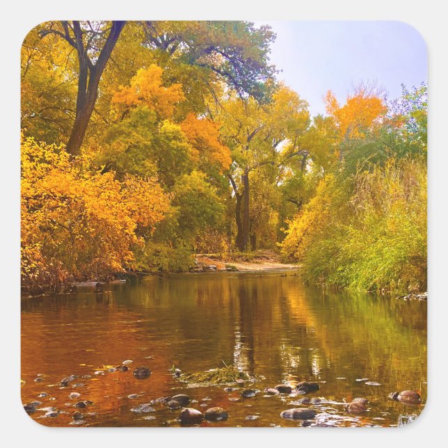 Autumn Shore Square Sticker (Front)